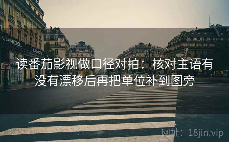 读番茄影视做口径对拍：核对主语有没有漂移后再把单位补到图旁