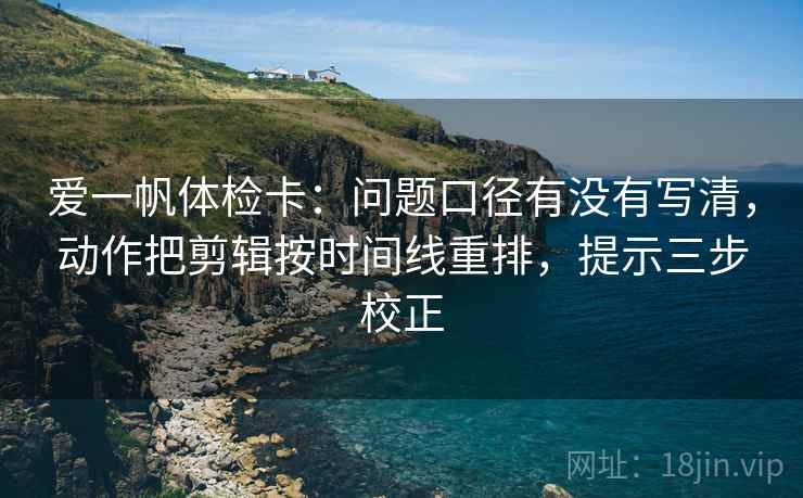 爱一帆体检卡：问题口径有没有写清，动作把剪辑按时间线重排，提示三步校正